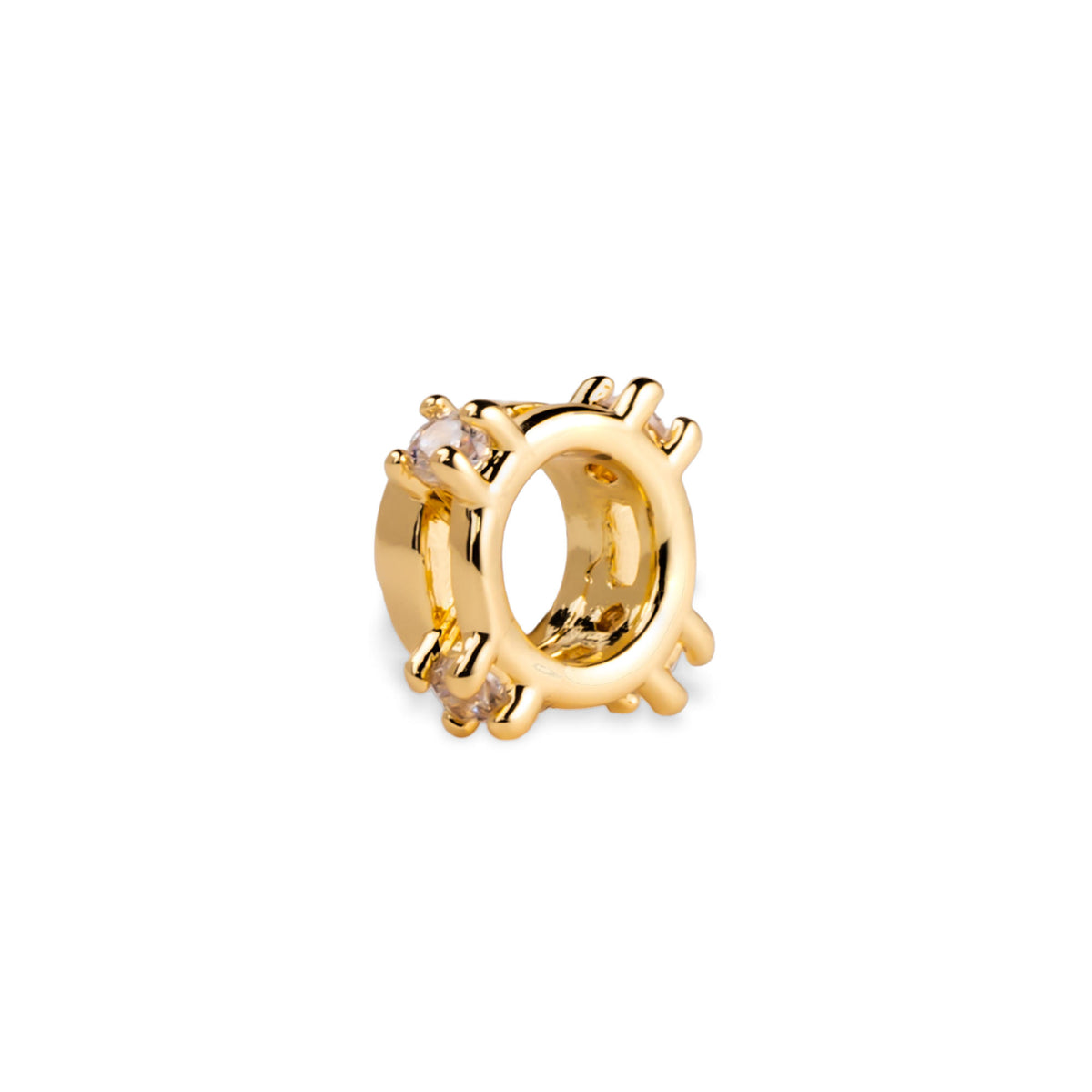 Charm estilo rondel con circonias 10mm
