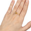 Anillo ajustable con copo giratorio de cristal 10mm