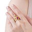 Anillo vibora con cristal 22mm Talla 8