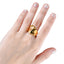 Anillo ajustable irregular texturizado 16MM