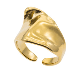 Anillo ajustable irregular texturizado 16MM