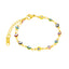 Pulsera de Ojitos 4MM Multicolor 14CM Dorado