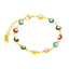 Pulsera de Ojitos 6MM Multicolor 14CM Dorado