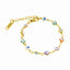 Pulsera de Ojitos de Corazon Multicolor 15CM Dorado