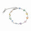 Pulsera de Ojitos de Corazon Multicolor 15CM Plateado