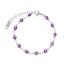 Pulsera de Ojitos 4MM Morado 15CM Dorado