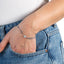 Pulsera doble de san judas y  cruz lisa 16cm