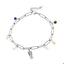 Pulsera de angel y piedras multicolor 18cm