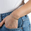 Pulsera con cristal y eslabon largo 18cm