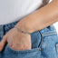 Pulsera cristal multicolor y eslabon largo 18cm