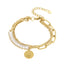 Pulsera doble cristales baguette san benito 17cm