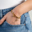 Pulsera doble entrelazada con nudo de bruja 18cm