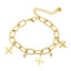 Pulsera doble con nudo de bruja y cristal 18cm