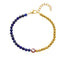 Pulsera balin con piedra lapislazuli 17cm