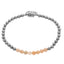 Pulsera con piedra cuarzo rosa y broche iman 20cm