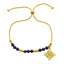 Pulsera Ajustable Piedra Lapislazuli y Nudo Bruja 5MM