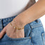 Pulsera doble con colgante de mano con cristales 17cm