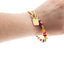 Pulsera de balines con piedra y broche t 20cm