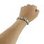 Brazalete italiano caballero eslabones lisos y grabados 21cm