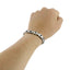 Brazalete italiano caballero eslabon liso y grabado 21cm