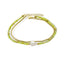 Pulsera doble cola de rata y balin con perla 18cm