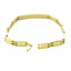 Brazalete para Caballero con Placas Lisas  21CM Dorado