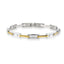 Pulsera caballero barra delgada mate 22cm