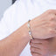 Pulsera caballero barra delgada mate 22cm