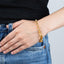 Pulsera mixta balines y eslabon largo con broche gancho 18cm