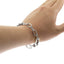 Pulsera mixta balines y eslabon largo con broche gancho 18cm
