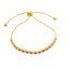 Pulsera Ajustable de Ojitos Roja Dorado