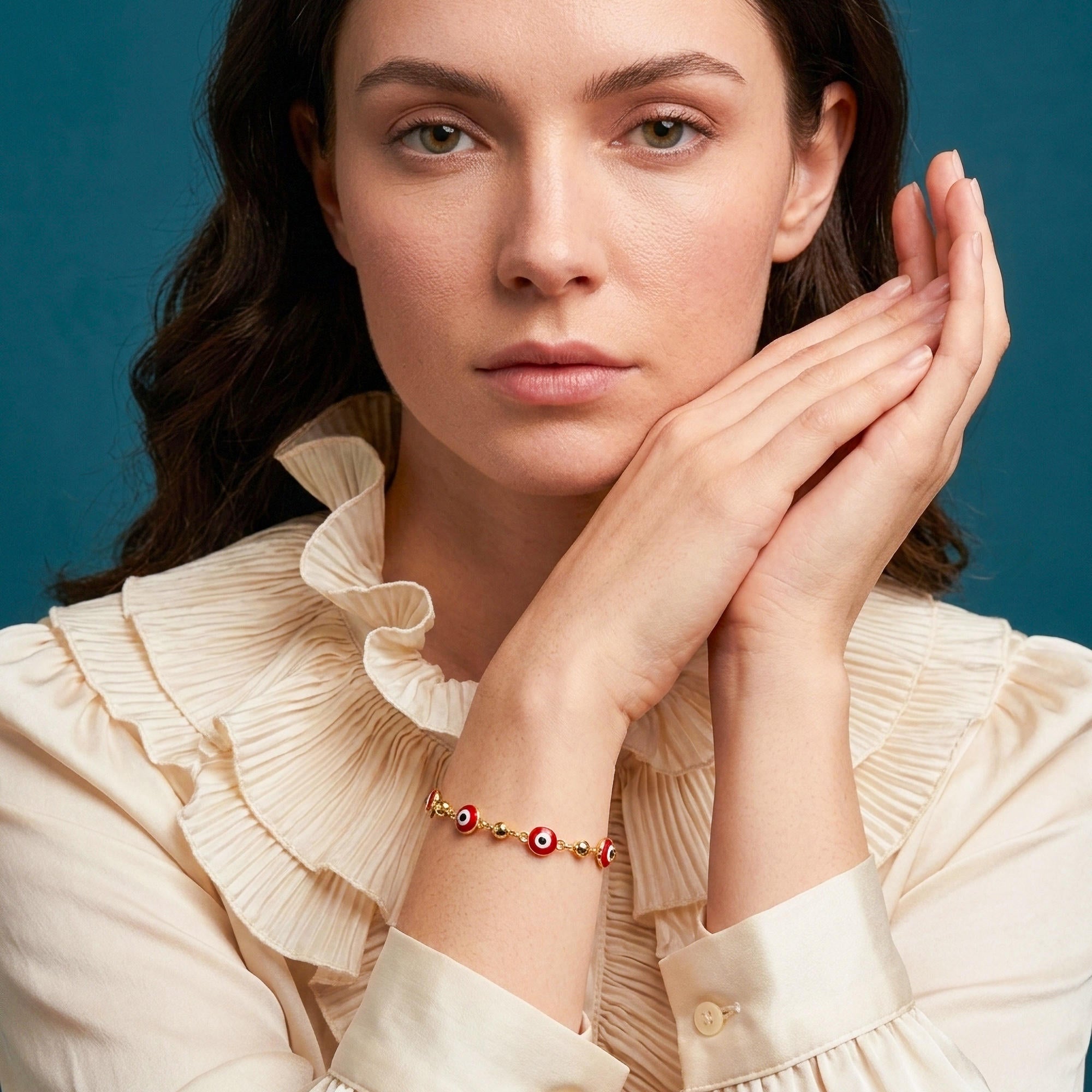 Pulsera con ojitos y balines 20cm