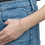 Pulsera ajustable circonias rosas 2mm