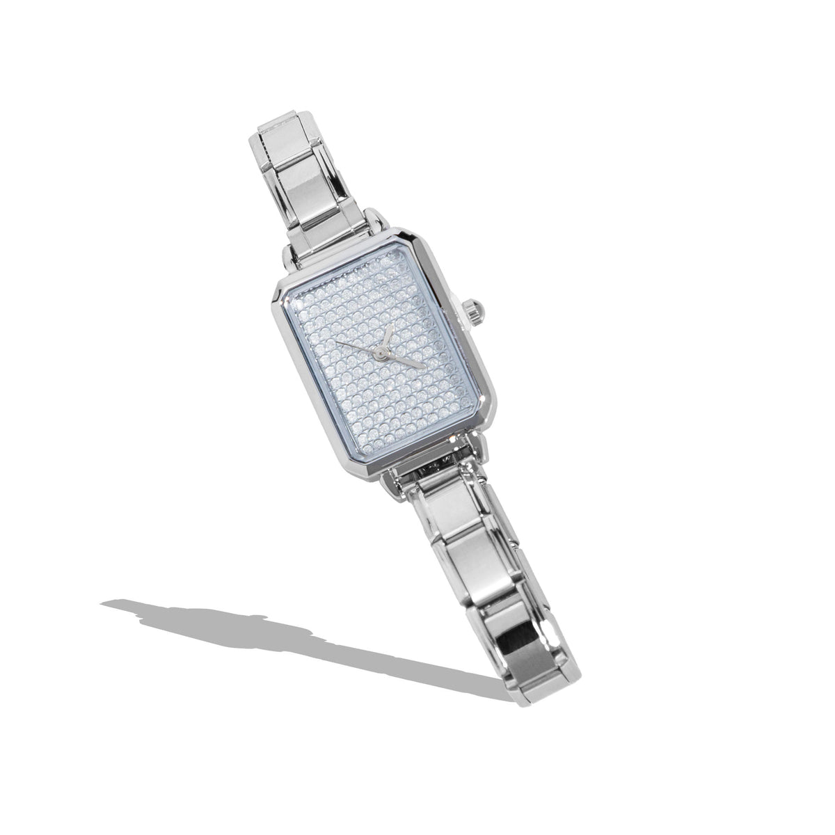 Reloj ajustable eslabon italiano caratula cuadrada 22x28mm