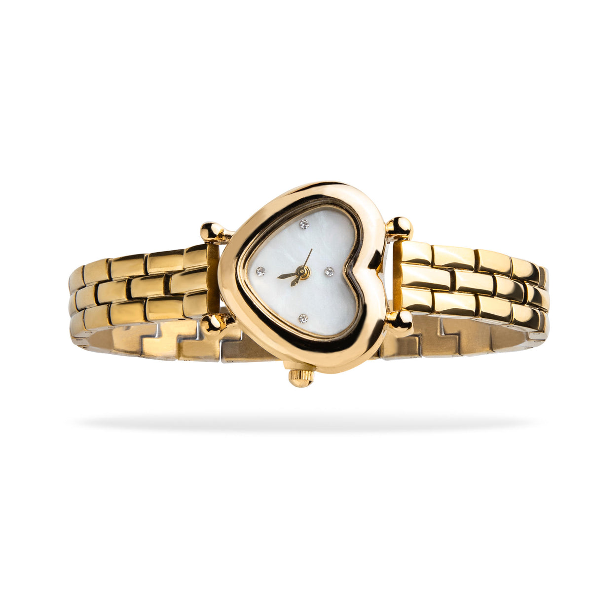 Reloj de extensible  eslabones con caratula de corazon 19cm