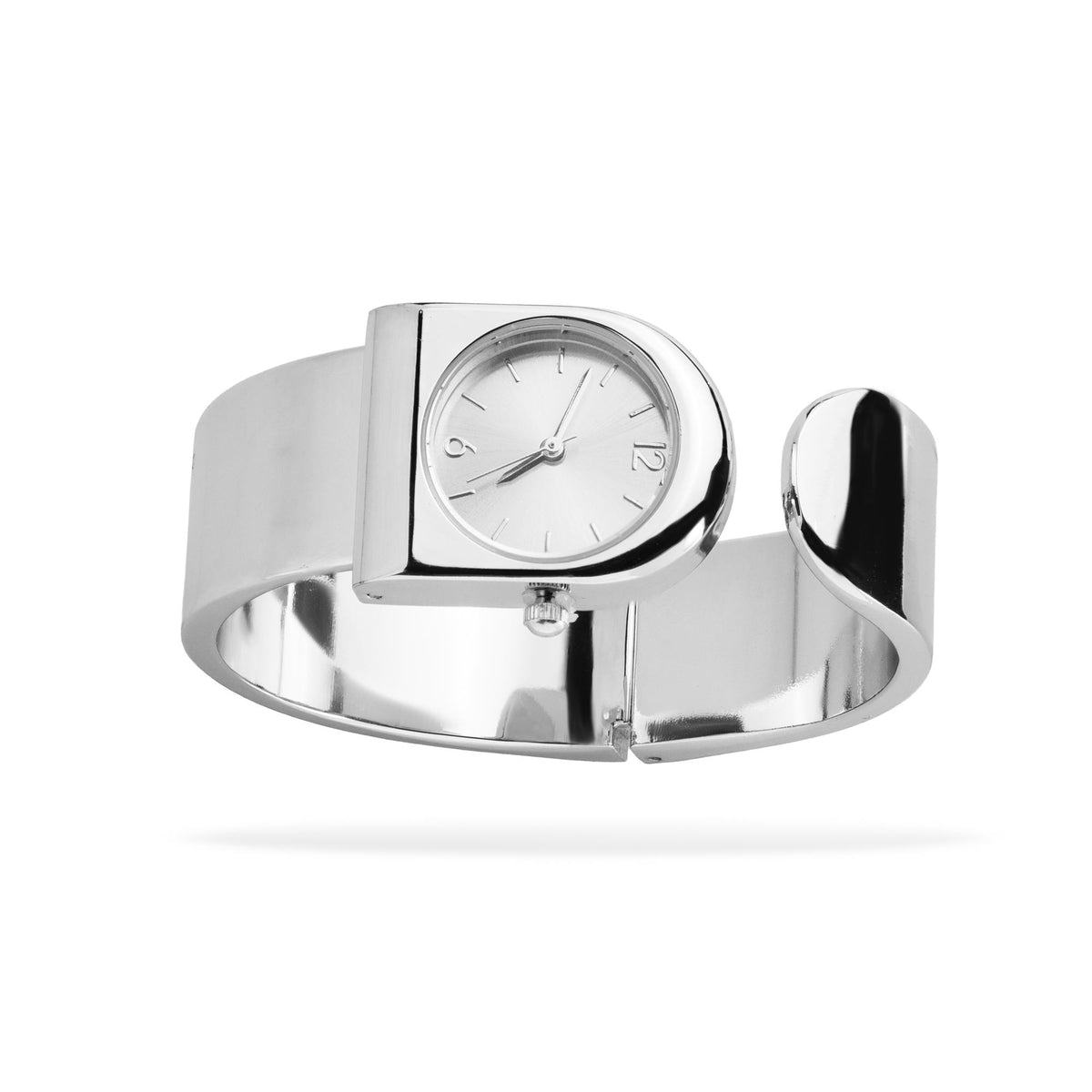 Reloj tipo brazalete ancho a presion caratula D lisa 5.5cm