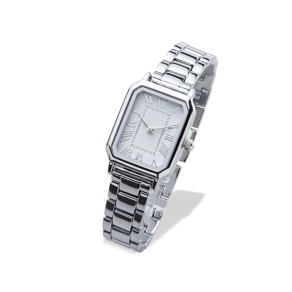 Reloj de extensible caratula rectangular  numeros romanos  18cm