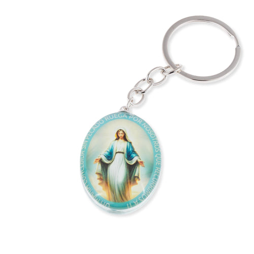 Llavero Virgen Medalla Milagrosa 40x30mm