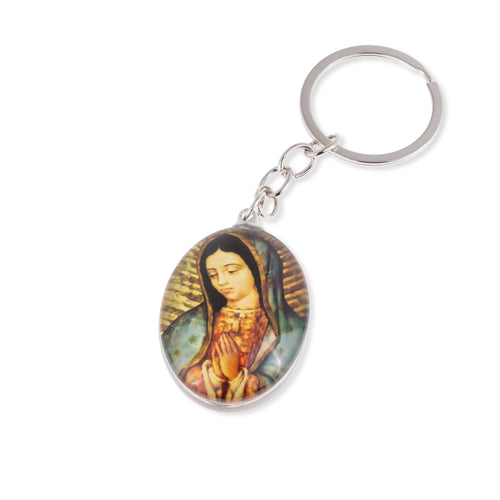 Llavero Virgen de Guadalupe y Papa Juan Pablo II 40x30mm