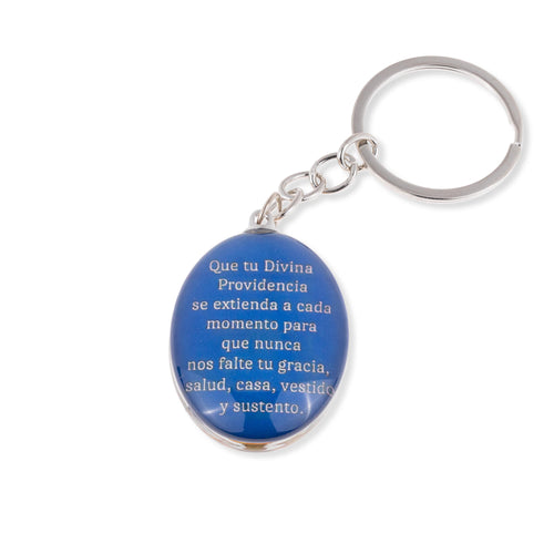 Llavero Santisima Trinidad y oracion Divina Providencia 40x30mm