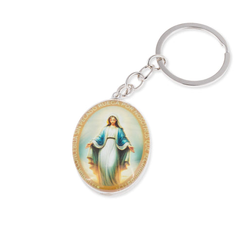 Llavero Virgen Medalla Milagrosa 40x30mm