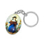Llavero de cristal santo niño de atocha y divino niño jesus 40x30mm