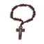 Rosario de la paz con cuentas y cruz de madera 17cm