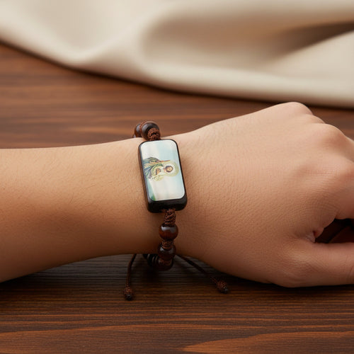 Pulsera de hilo ajustable madera san judas tadeo 19mm