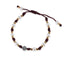 Pulsera de hilo ajustable con cruz perlas y balines 6mm