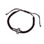 Pulsera de hilo ajustable con cruz de madera 4mm