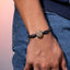 Pulsera de hilo ajustable medalla de san benito de madera 8mm
