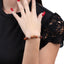 Pulsera ajustable hilo con cuentas de madera Cruz y cristal 8mm