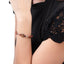Pulsera ajustable hilo con cuentas de madera Cruz y cristal 6mm