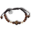 Pulsera ajustable hilo con cuentas de madera Cruz y cristal 6mm